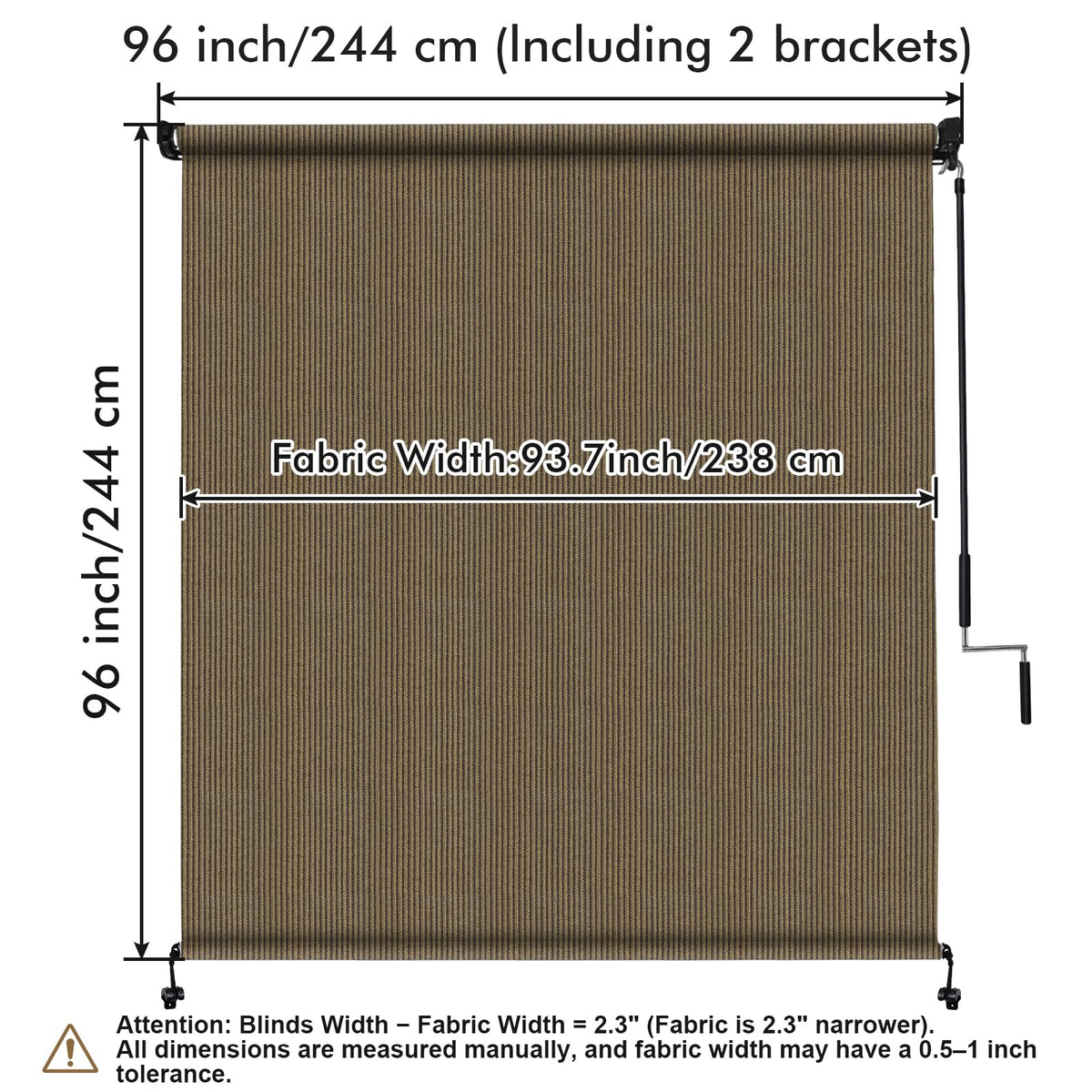 Artpuch Shade walnut finish complements outdoor décor while blocking sun