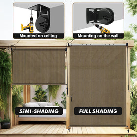 Artpuch Roller Shade resists weather and reduces glare for outdoor comfort