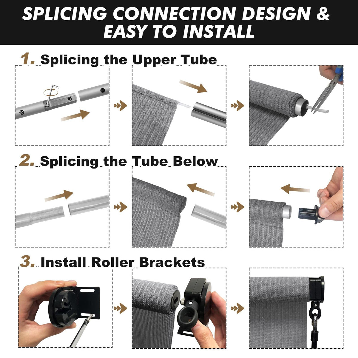 Artpuch cordless roll-up action enables smooth outdoor operation.