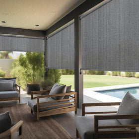 Artpuch grey finish shade enhances exterior aesthetics and comfort.