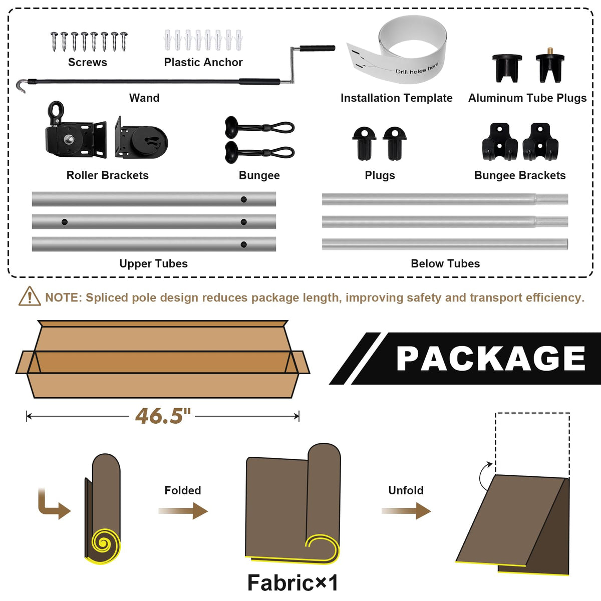 Artpuch 3-section pole design enables easy on-site assembly