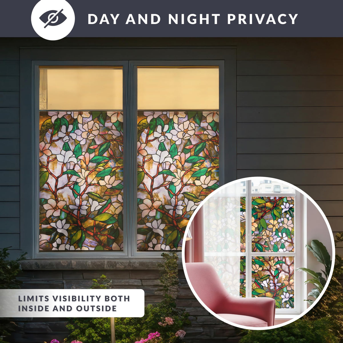 ARTSCAPE Magnolia repeats patterns to fit any window size.
