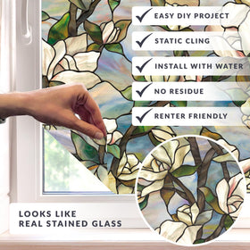 ARTSCAPE Artscape Star Magnolia close-up shows vibrant magnolia patterns for color-rich decor.