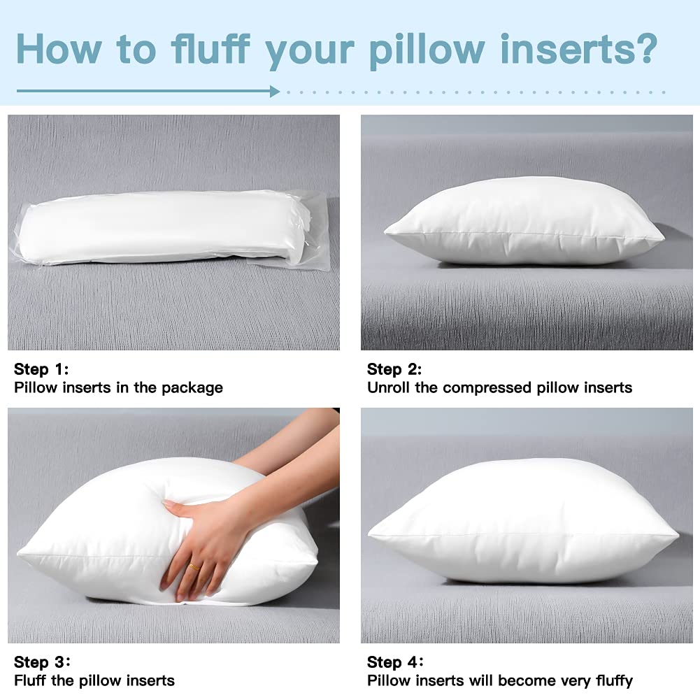 Artscope 7D microfiber-fill pillow insert 20x20 provides soft support.