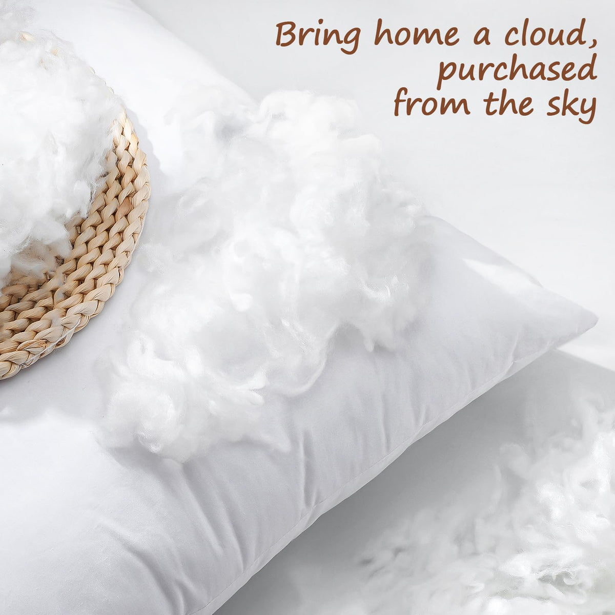 Artscope 100% cotton cover provides breathable, skin-friendly comfort on a decorative pillow insert.