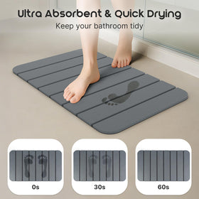 ArtyCozy non-slip rubber base provides stable grip on slick tile and marble.