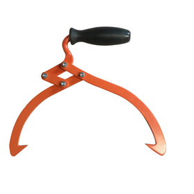 Aruza log tongs with non-slip grip designed for secure log lifting.