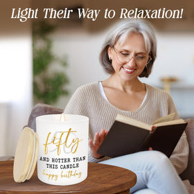 ARVEXO vanilla lavender candle enhances cozy living room ambiance.