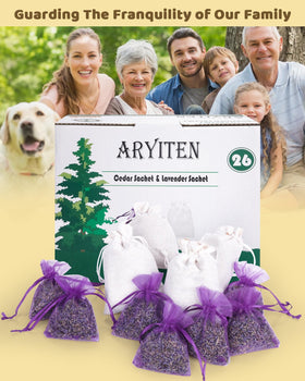 Aryiten sachets in a decorative bowl deliver subtle home fragrance.