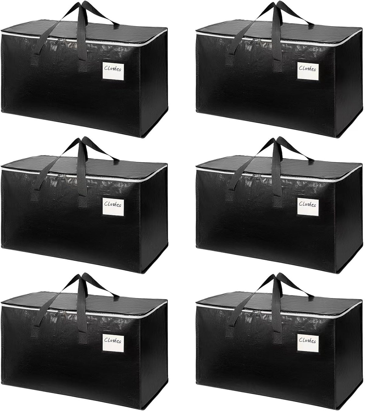 Arzerlize 6-pack extra-large bags top view showing ample capacity for moving