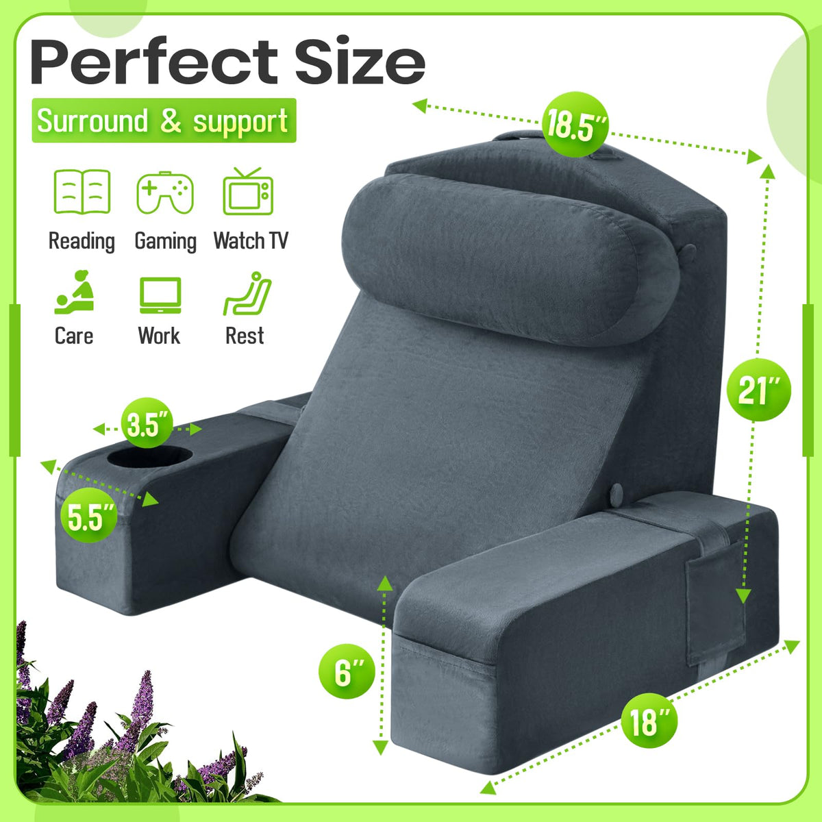 AS AWESLING removable cover is machine washable for easy care.