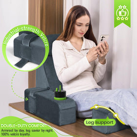 AS AWESLING three-height options fit bed, couch, or floor use.
