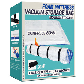 Asatdd queen mattress bag front view, showcasing waterproof protection for memory foam and latex