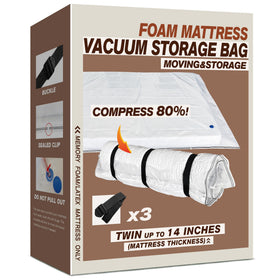 Asatdd twin mattress bag closed showing airtight protection for storage