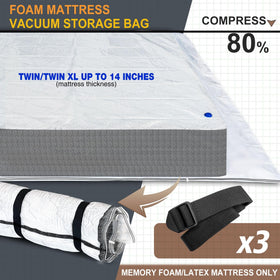 Asatdd twin mattress bag rolled for compact transport and storage