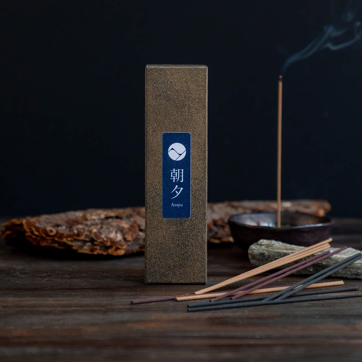Asayu Japan agarwood incense stick offers deep, calming aroma.