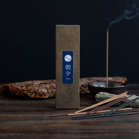 Asayu Japan agarwood incense stick offers deep, calming aroma.