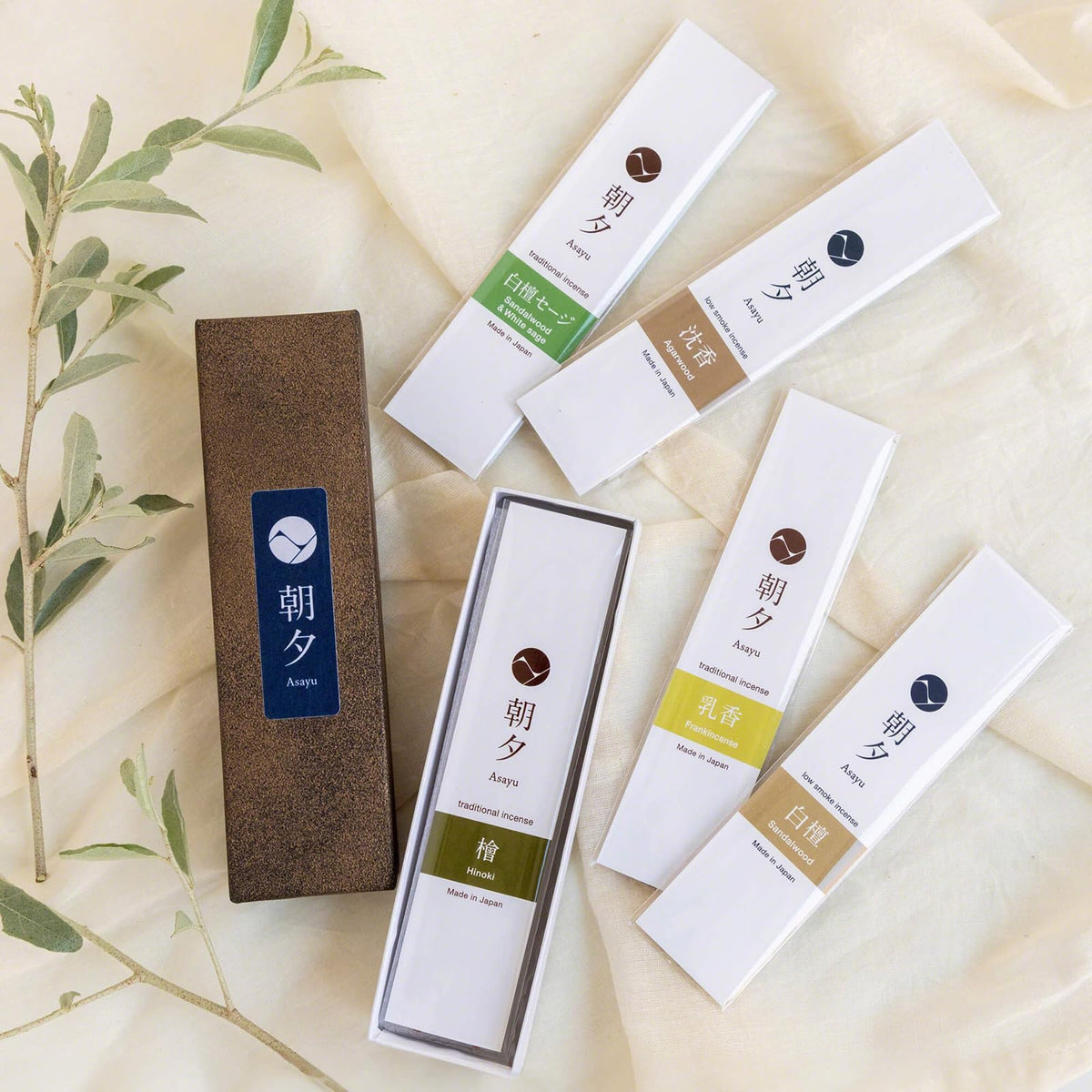 Asayu Japan frankincense incense stick enriches meditative ambiance.