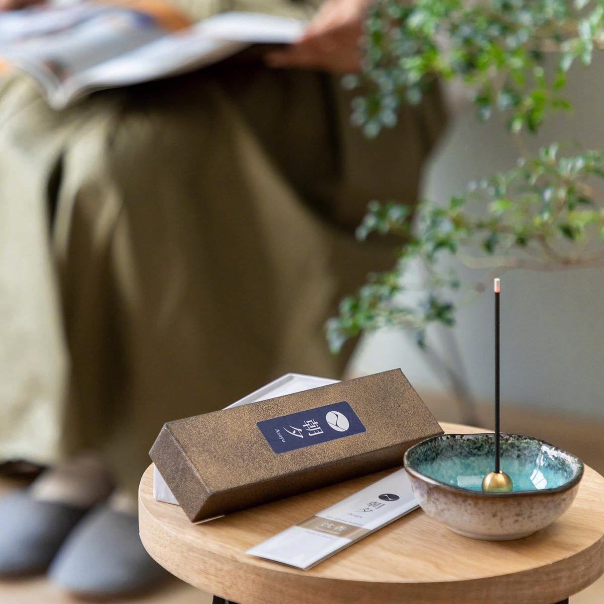 Asayu Japan incense holder complements the home ritual.
