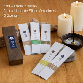 Asayu Japan incense stick bundle for a cohesive ritual setup.
