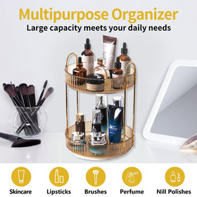 Asayuee organizer on a dresser top supporting skincare and makeup routine