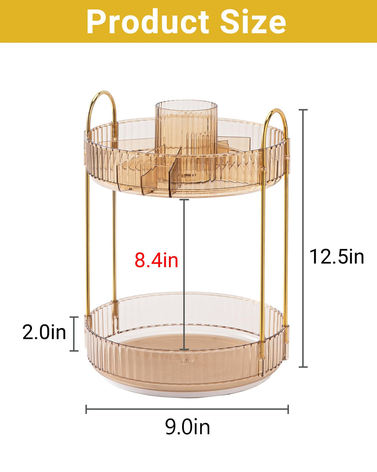 Asayuee easy-assembly rotating organizer ready to use in minutes