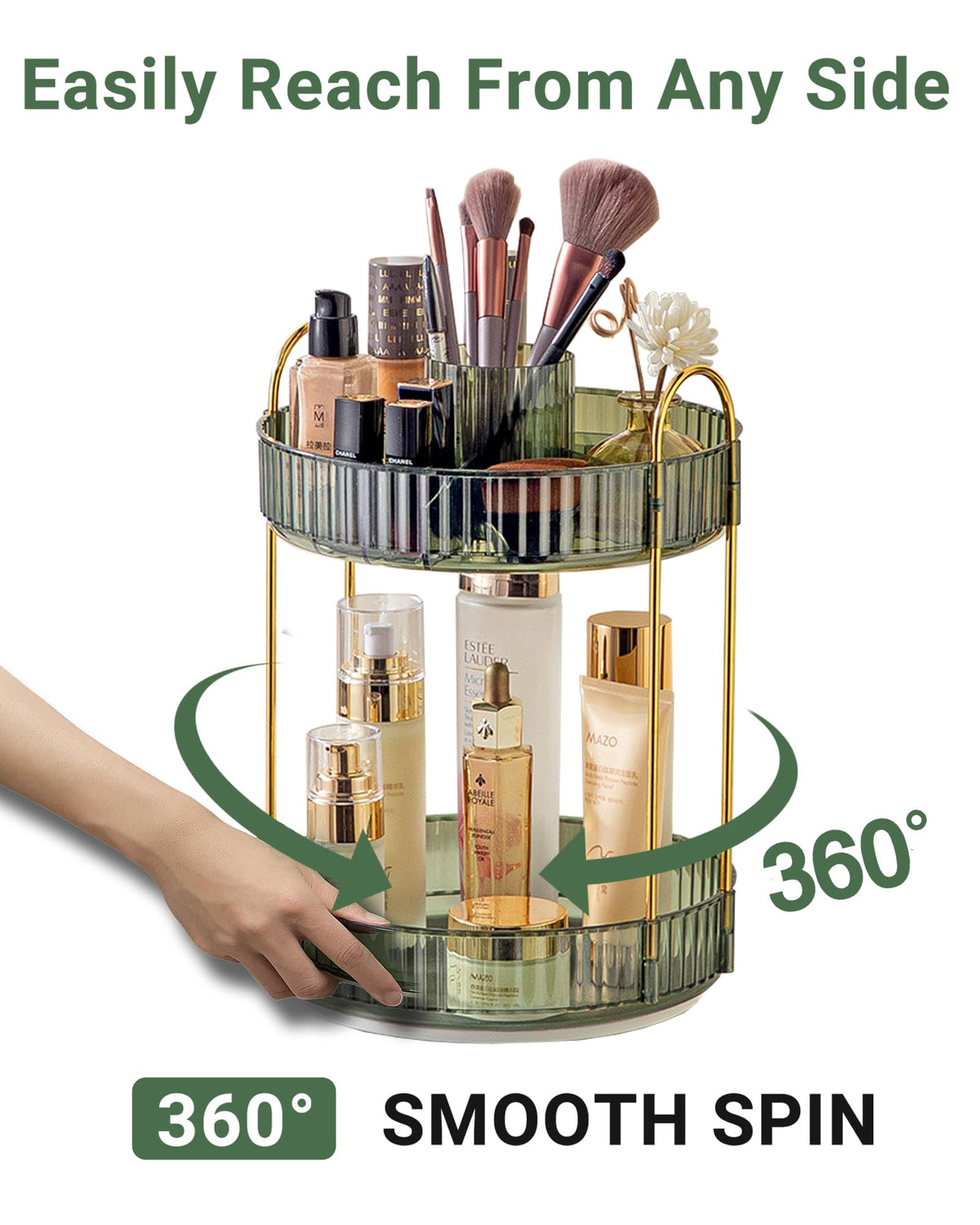 Asayuee easy assembly makeup organizer quick setup for clutter free vanity