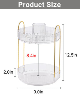 Asayuee premium ABS with gold rails for durable vanity storage.