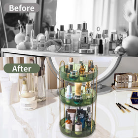 Asayuee premium-ABS-material vanity combines durability with stylish green trays.