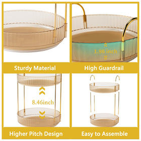 Asayuee raised guardrail design prevents items from slipping.