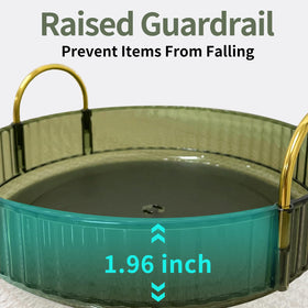Asayuee raised-guardrail design helps keep items in place.