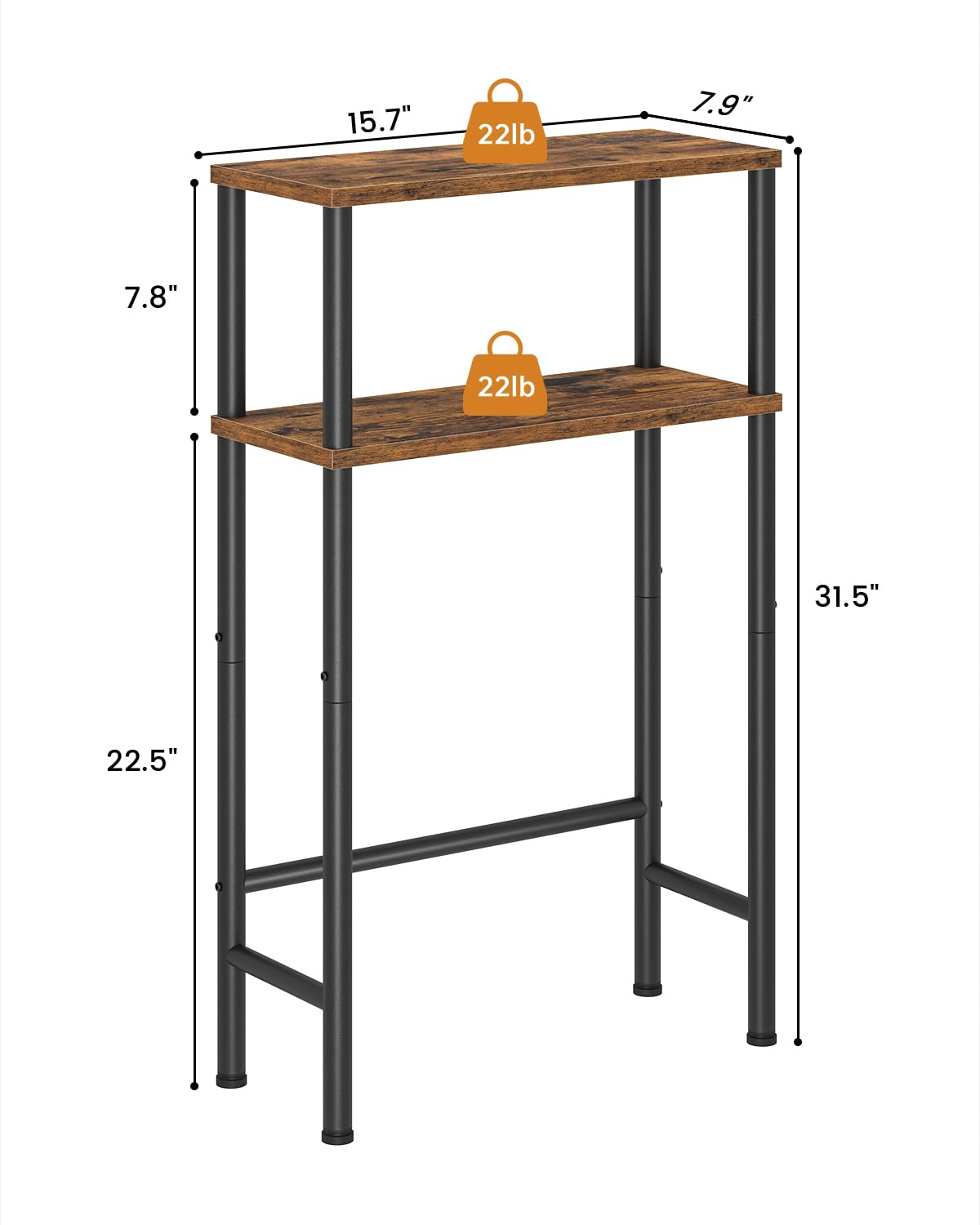 Asgolion narrow console table adjustable feet protect floors on uneven surfaces.