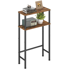 Asgolion narrow console table front view, ideal for small hallways and near the sofa.