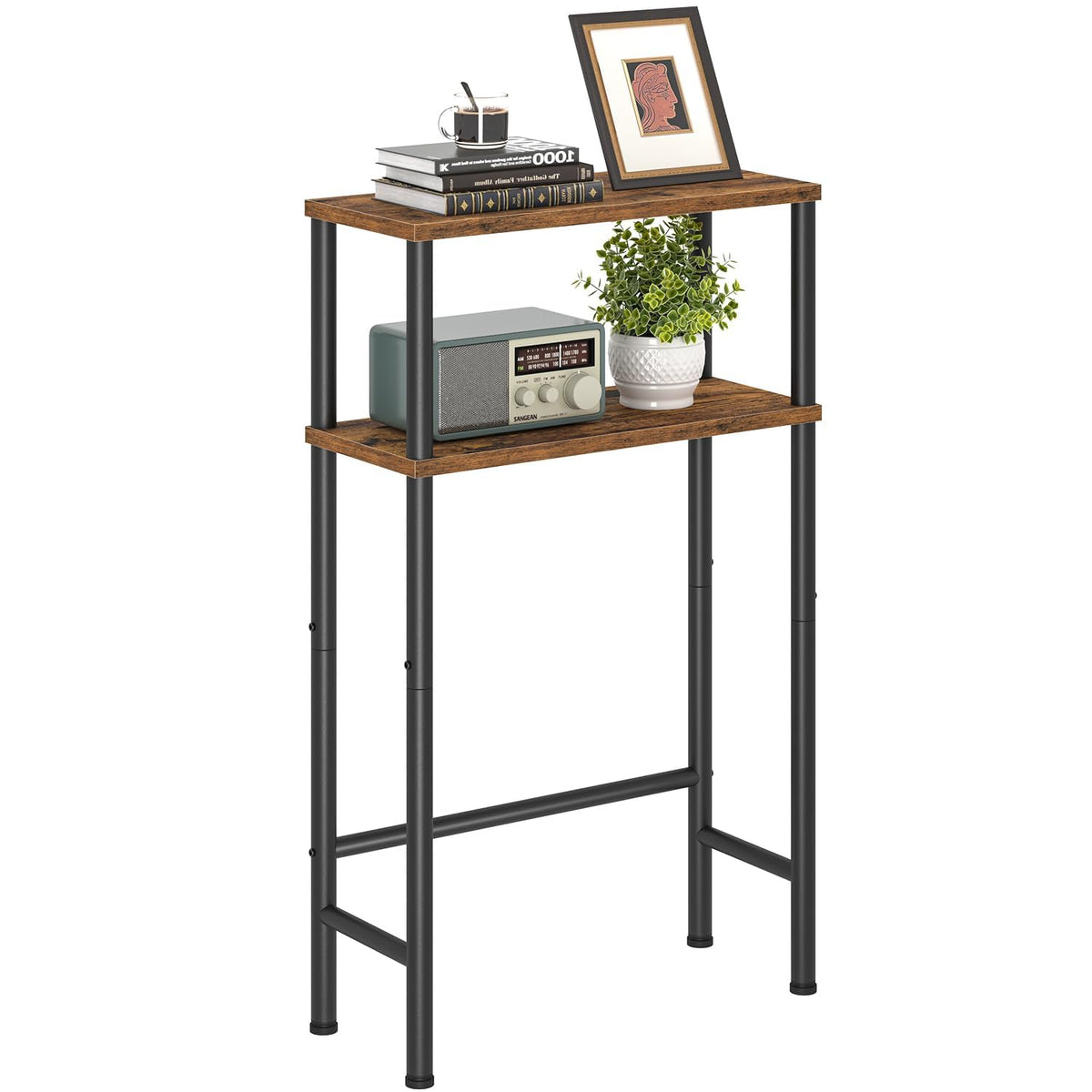 Asgolion narrow console table living room scene for compact storage.