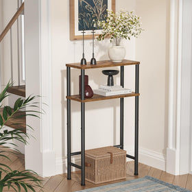 Asgolion narrow console table two-tier storage for organized entryways.