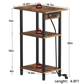 Asgolion narrow side table with sturdy frame stays stable on uneven floors.