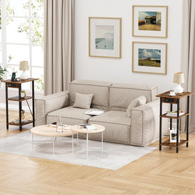 Asgolion practical office side table blends rustic finish with utility.