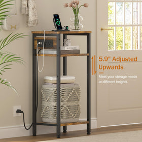Asgolion rustic brown finish end table adds warm style to living rooms.