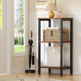 Asgolion nightstand-style table with easy assembly and labeled parts.