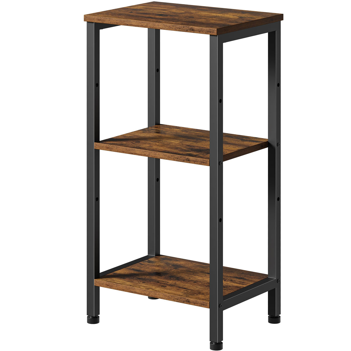 Asgolion small side table in rustic brown, overview for compact spaces.