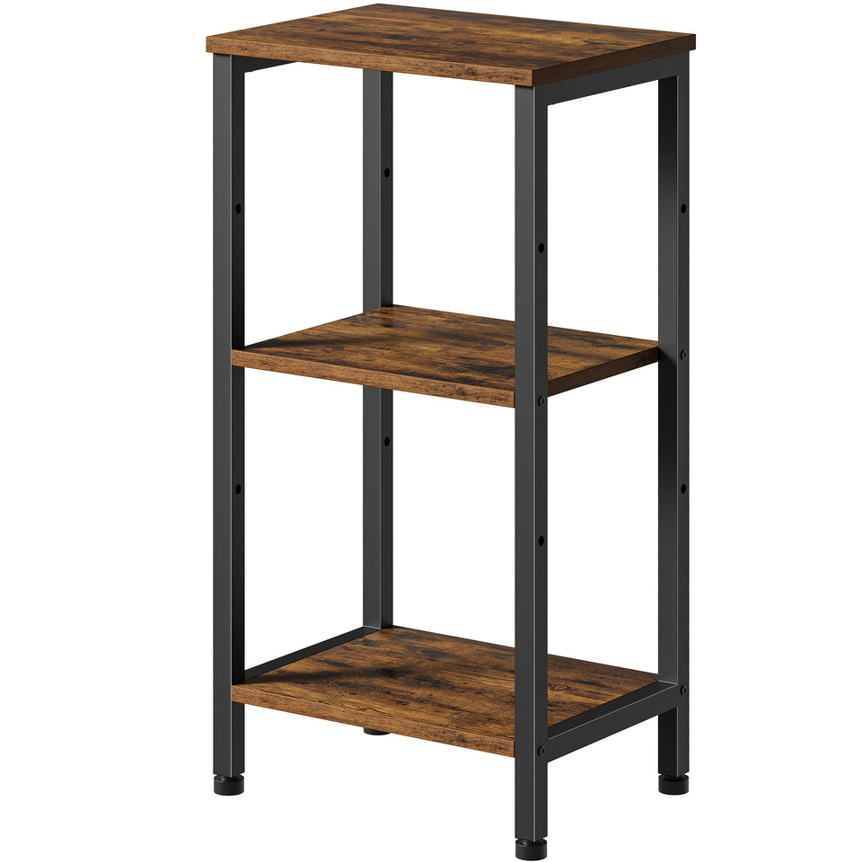Asgolion small side table in rustic brown, overview for compact spaces.