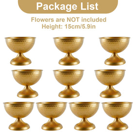 ASHELYULLA gold vases brushed metal finish highlighting durable centerpiece option