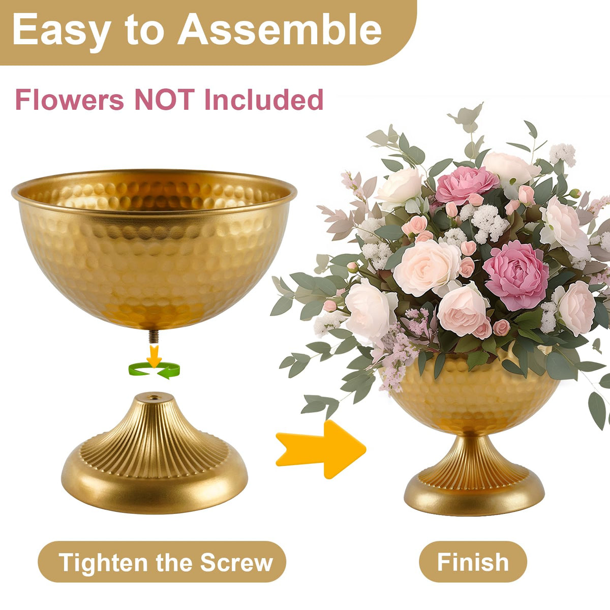 ASHELYULLA gold vases living room entryway display for stylish home accents