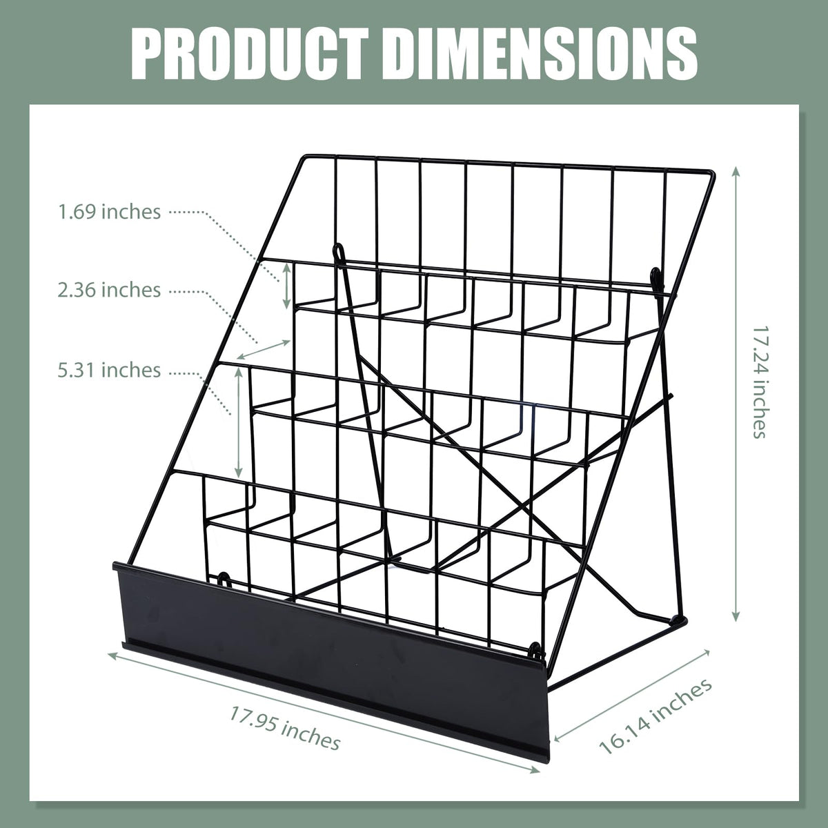 AshKiz tabletop CD display with four levels for CDs and small media