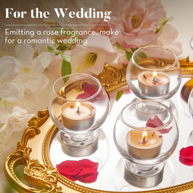 Ashlux ambient-rose tealight enhances bathroom or bedroom atmosphere.
