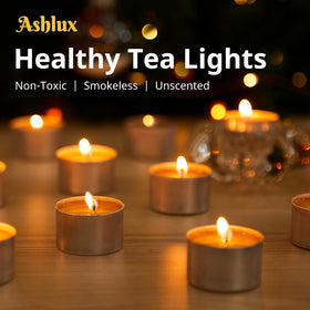 Ashlux safety notes tea lights help maintain safe use and placement.