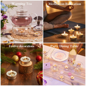 Ashlux safe-use tealight rests on heat-resistant surfaces