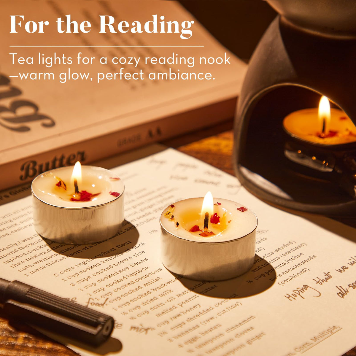 Ashlux wedding-decor tealight adding elegant petals glow to centerpieces.