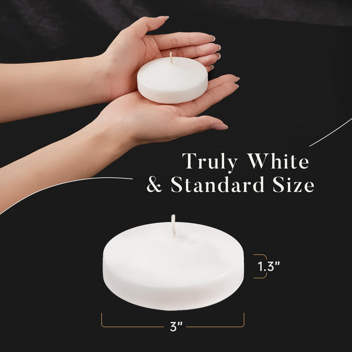 Ashlux 24-pack floating candles arranged for romantic dinner setup