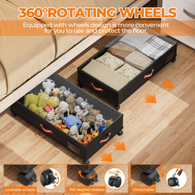 Ashwanth under-bed storage dustproof zipper keeps items clean and dust-free.